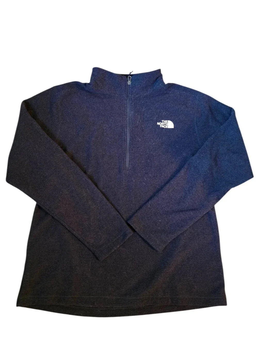 The North Face XL Black 1/4 Zip Fleece Pullover Jacket Men's Outdoor Hiking Logo